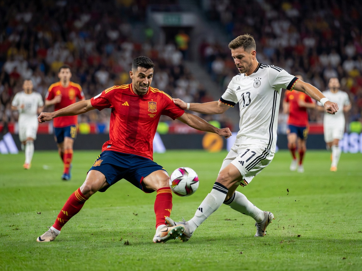 Spain vs Germany midfield battle